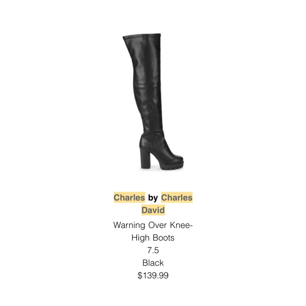 Black over knee pleather boots